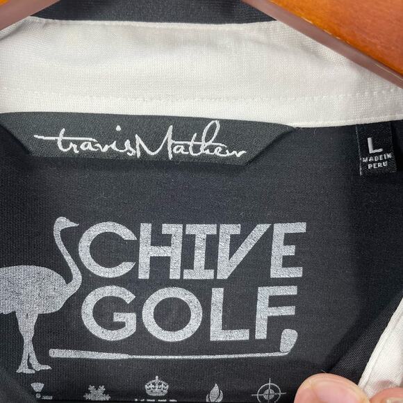 Travis Mathew Chive Golf Polo Shirt Men's Large Black Short Sleeve Casual - Picture 4 of 10